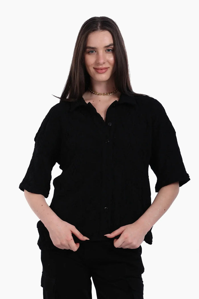 Woven Jacquard Beach Shirt