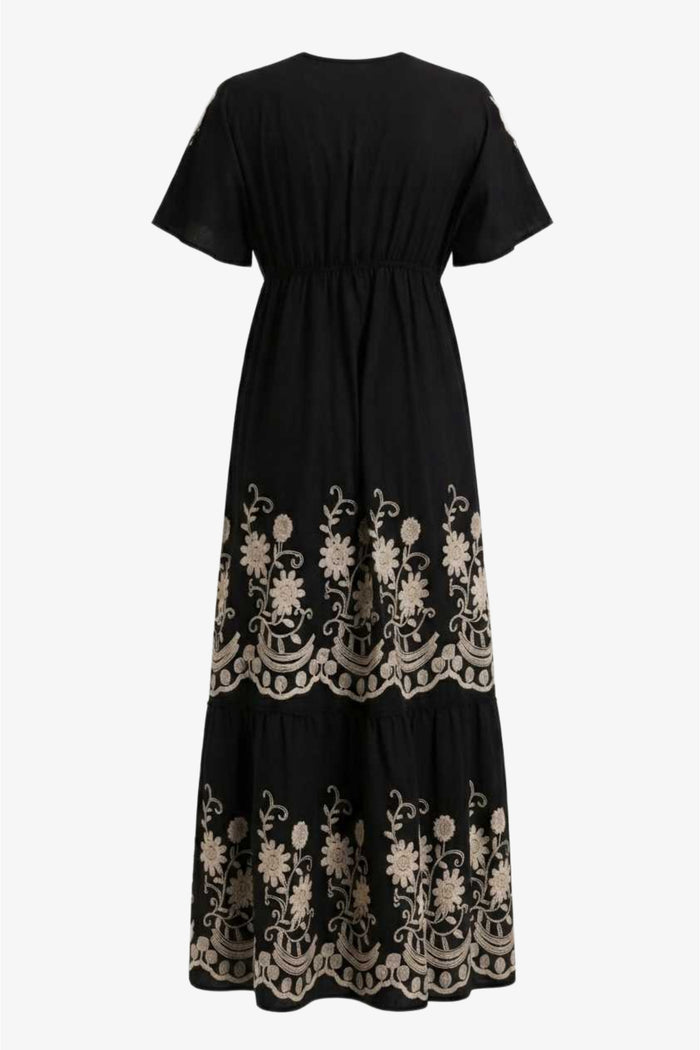 Wrap-Style Bodice Dress
