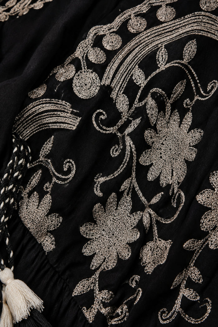 Wrap-Style Bodice Dress