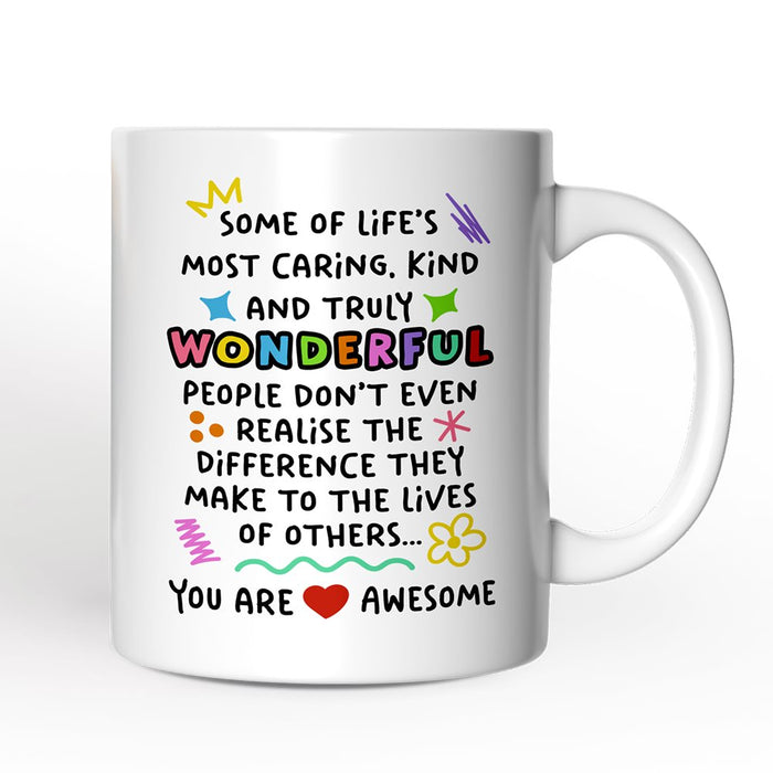 You Are Wonderful Personalized Mug, Heartful Message Gift With Custom Name Personalized Ceramic Mug OrnamentallyYou