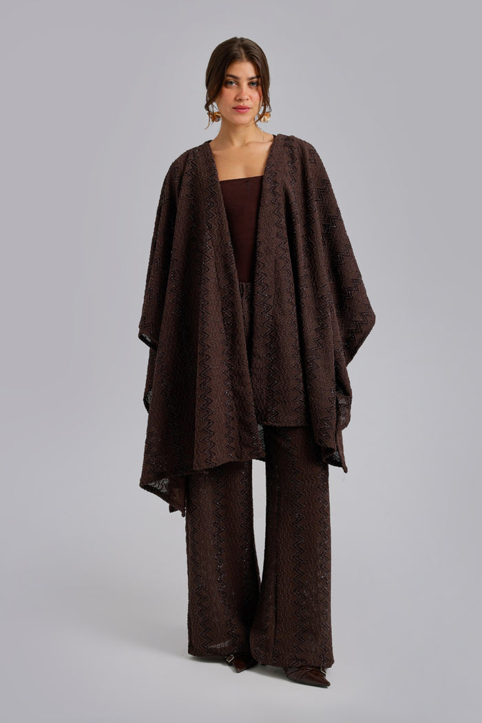 Zigzag-Embroidered Kimono